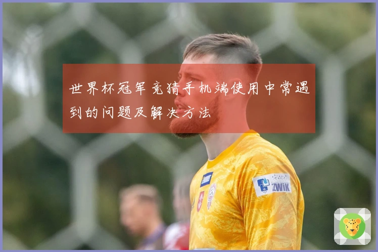 世界杯冠军竞猜手机端使用中常遇到的问题及解决方法